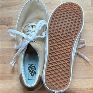 Vans Tan and White Sneakers